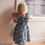 Floral Print Chambray Dress - Chambray