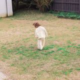 Knit Crochet Daisy Flare Pant - Vanilla