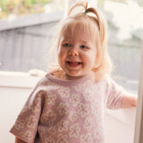 Jacquard Knit Frill Tee - Frangipani