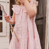 Print Tiered Dress - Frangipani