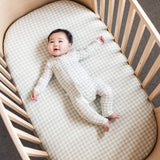 Fitted Cot Sheet - Gumleaf Gingham