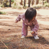 Embroidered Knit Flare Pant - Wood Rose