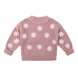 Embroidered Knit Jumper - Wood Rose