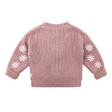 Embroidered Knit Jumper - Wood Rose