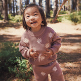 Embroidered Knit Jumper - Wood Rose