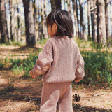 Embroidered Knit Jumper - Wood Rose
