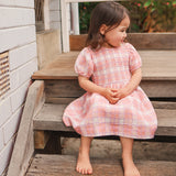 Shirred Dress - Check