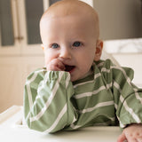 Messy Bib - Sage Stripe