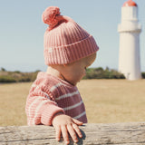 Chunky Rib Knit Beanie - Cameo