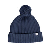 Chunky Rib Knit Beanie - Navy