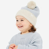Chunky Rib Knit Beanie - Sky Blue