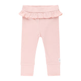 Frill Rib Legging - Pink Clay