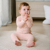 Frill Rib Legging - Pink Clay