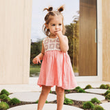 Crochet Woven Dress - Strawberry