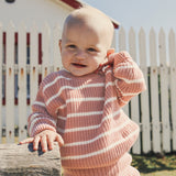 Chunky Rib Knit Jumper - Cameo Stripe