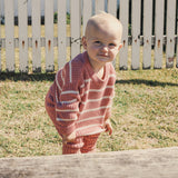 Chunky Rib Knit Jumper - Cameo Stripe