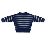 Chunky Rib Knit Jumper - Navy Stripe