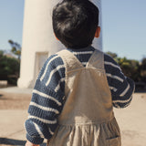 Chunky Rib Knit Jumper - Navy Stripe