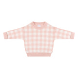 Jacquard Knit Jumper - Pearl Gingham