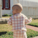 Jacquard Knit Jumper - Pearl Gingham