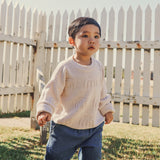 Rainbow Decorative Knit Jumper - Oatmeal Rainbow