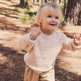 Rainbow Decorative Knit Jumper - Pearl Rainbow