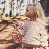Rainbow Decorative Knit Jumper - Pearl Rainbow