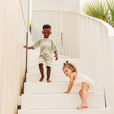 Slouchy Rib Knit Romper - Forest Sage