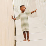 Slouchy Rib Knit Romper - Forest Sage