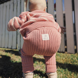Chunky Rib Knit Pant - Cameo