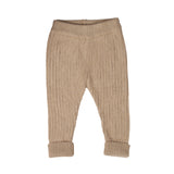 Chunky Rib Knit Pant - Caramel Marle