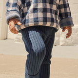 Chunky Rib Knit Pant - Navy