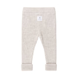 Chunky Rib Knit Pant - Oatmeal