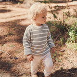 Chunky Rib Knit Pant - Oatmeal