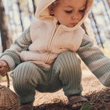 Chunky Rib Knit Pant - Light Sage