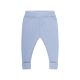 Organic Chunky Rib Knit Pant - Sky Blue