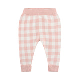 Jacquard Knit Pant - Pearl Gingham