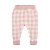Jacquard Knit Pant - Pearl Gingham