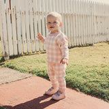 Jacquard Knit Pant - Pearl Gingham