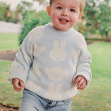 Miffy Jacquard Knit Jumper - Baby Blue