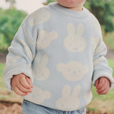 Miffy Jacquard Knit Jumper - Baby Blue