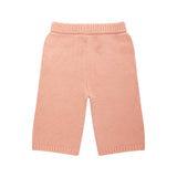 Embroidered Knit Flare Pant - Pearl