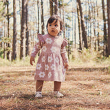 Jacquard Knit Dress - Wood Rose