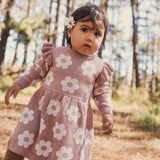 Jacquard Knit Dress - Wood Rose