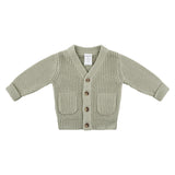 Chunky Knit Cardigan - Sage