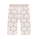 Jacquard Knit Flare Pants - Neutral Flower