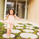 Jacquard Frill Sleeveless Top - Hibiscus