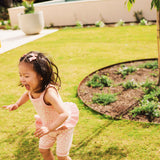 Jacquard Frill Sleeveless Top - Hibiscus