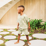 Jacquard Knit Bike Short - Sage