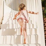 Jacquard Knit Scallop Bike Short - Hibiscus